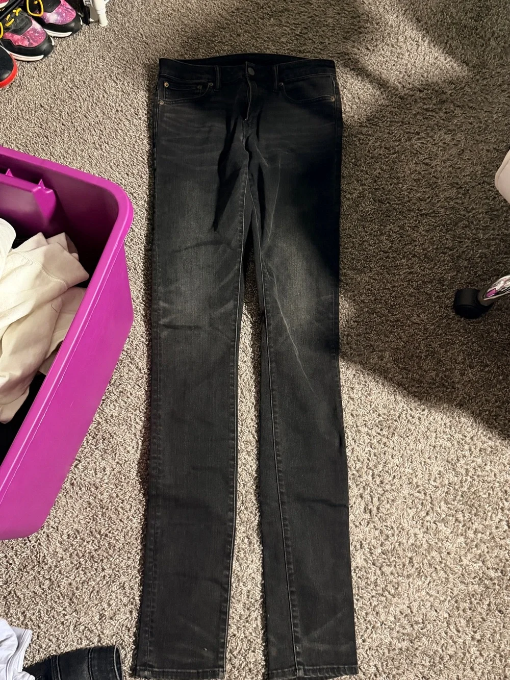 American Eagle Outfitters Next Level Flex Skinny Black Jeans size 32x36